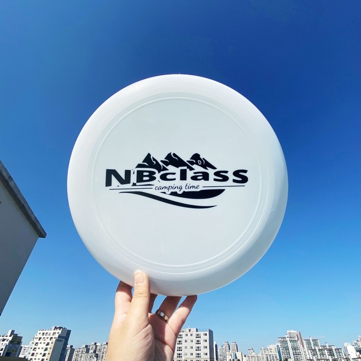 NBclass뉴빛클라스 플라잉디스크 수납백포함 원반 던지기 공원 캠핑 야외놀이, 화이트White, 1개