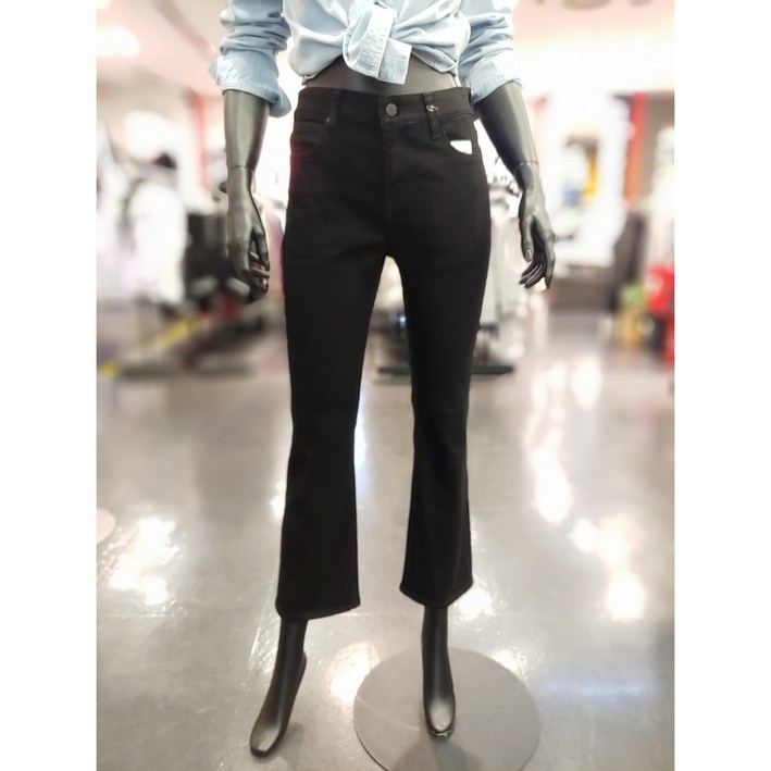 잠뱅이 2024사계절 여자 히든밴딩 블랙 부츠컷 스판 청바지AO5DNE9550