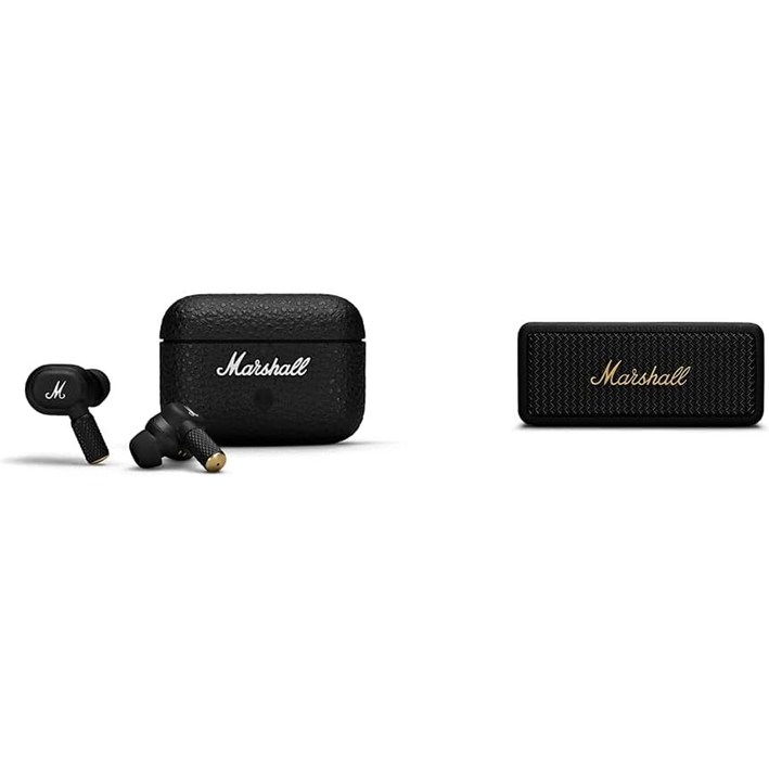 Marshall 마샬 Motif II 트루 와이어리스 액티브 노이즈 캔슬링 이어버드 헤드폰  블랙