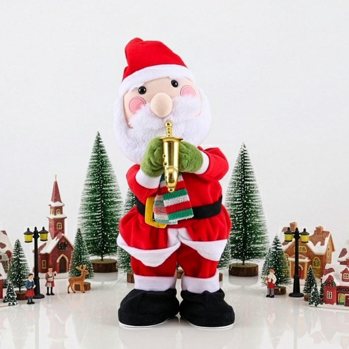 윈터벨 크리스마스 춤추는 댄싱 인형, 1개, 산타