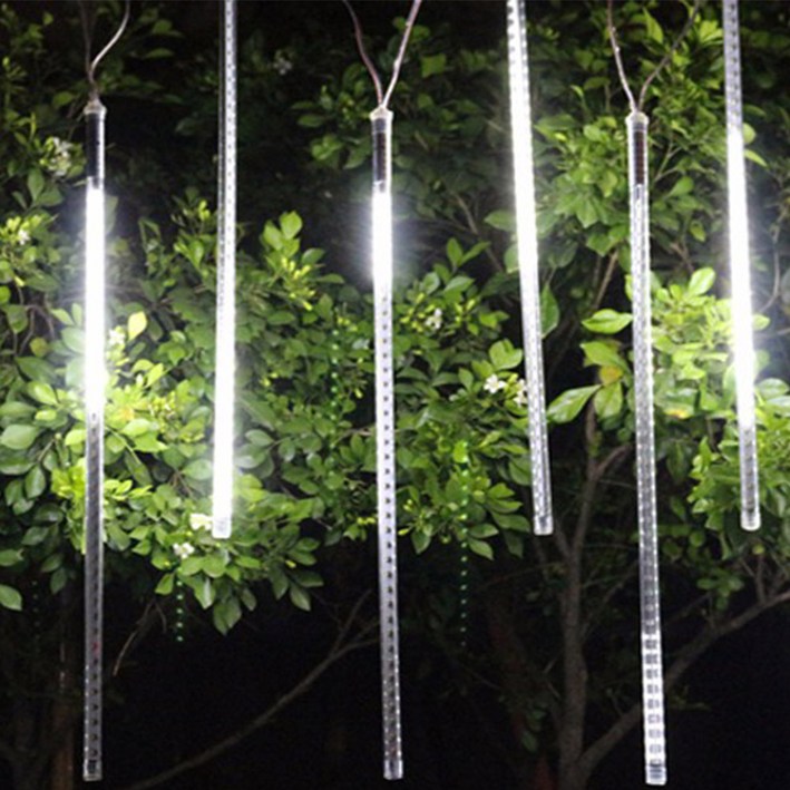 지아이비 건전지형 LED 120구 30cm 스노우펄 유성우, 화이트, 1개
