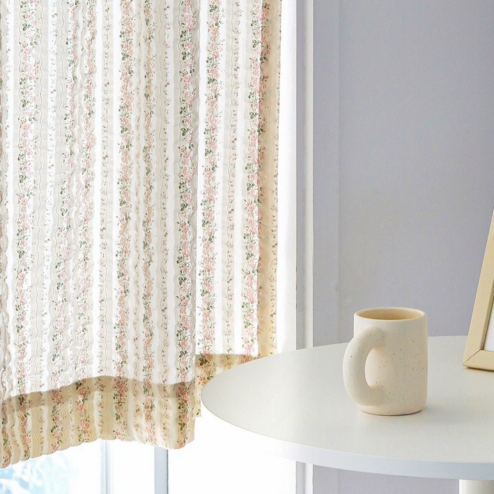 까르데코 쁘띠플라워 가리개커튼 1장