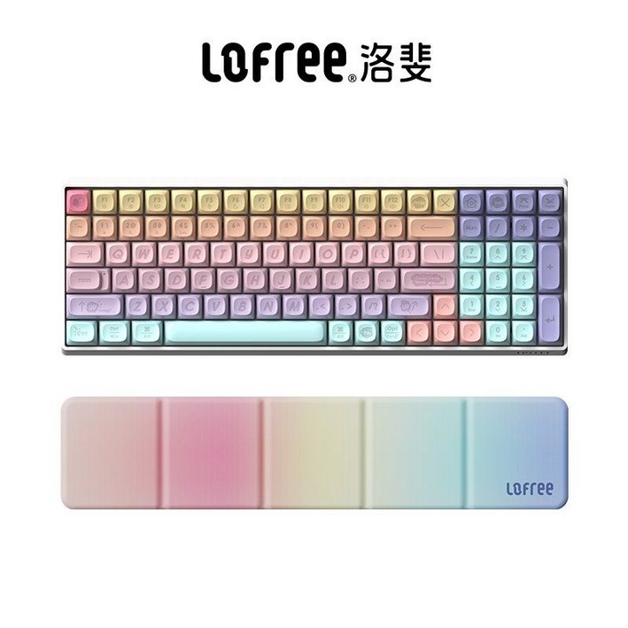 로프리 Lofree 기계식 블루투스 무선 키보드 사무용 키패드 100키, 마시멜로테마키보드+손베개