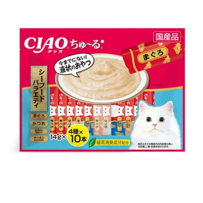 이나바 차오츄루 대용랑 츄르 40p 고양이간식 참치버라이어티, 1세트