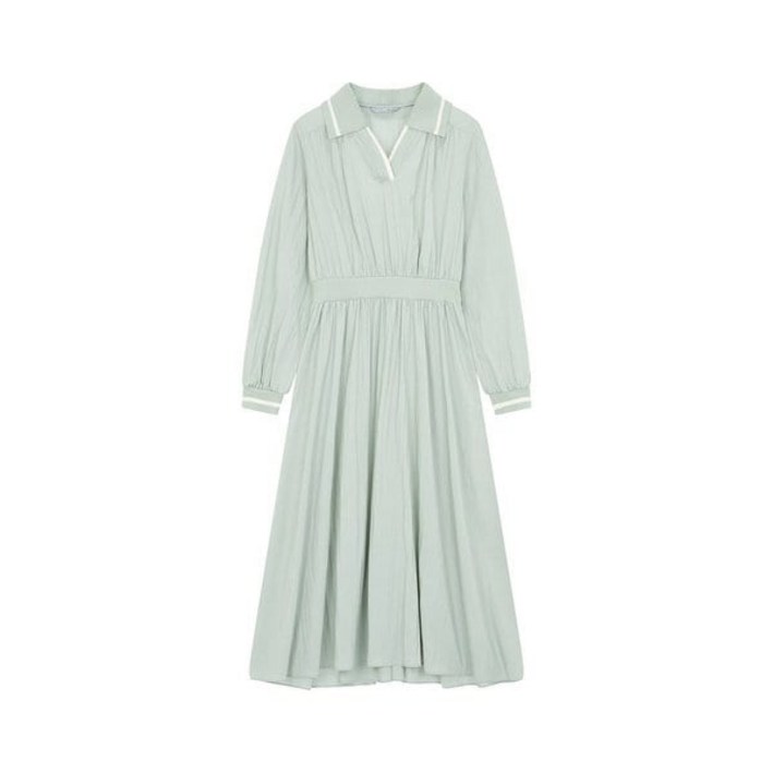 GCUT 니트 카라 롱 플레어 원피스 7224137001134DH1727508