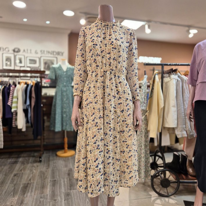 BCBG 올앤선드리  부케 프린트 OP 원피스  A5S2O681 71   LBEIGE