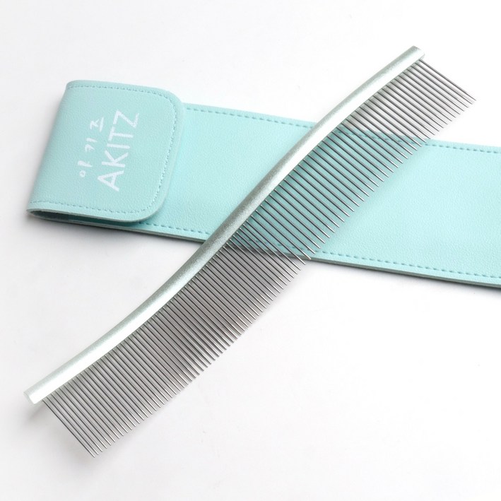 아키즈 민트에스콤 그루머콤 곡선형 강아지 고양이 빗 S콤, 1개, 민트에스콤