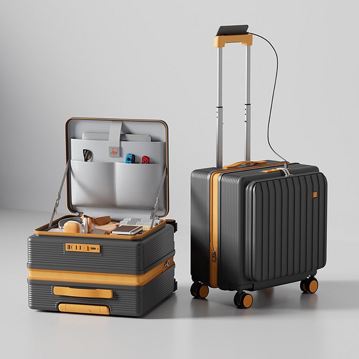 Chephie 무기한 AS 전면오픈 확장형 소형 기내용 여행용 캐리어
