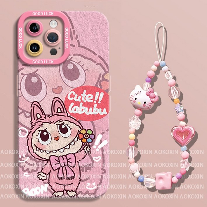 라부부 캐릭터 여성용 충격 방지 삼성 갤럭시 휴대폰 케이스 보호 커버