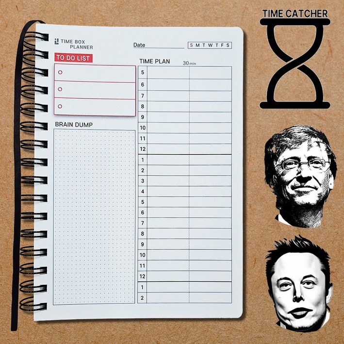 타임캐쳐 시간 관리 타임 박스 플래너 하루 계획표, 3권, 데저트 블루