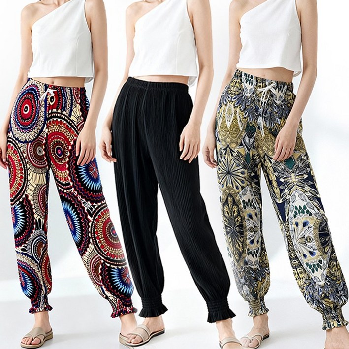 여성 냉장고바지 몸빼 밴딩 바지 1+1