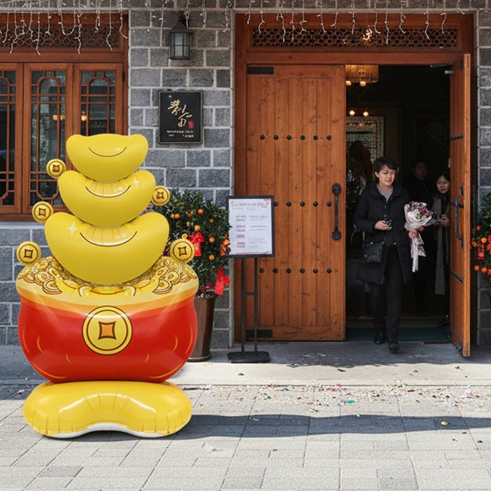 이벤트홀릭 개업선물 대형 스탠딩 풍선 마네키네코 돈나무 개업화분 대체