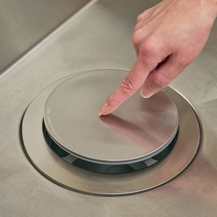 싱크대 배수구 커버 싱크대 하수구 냄새 차단 팝업 덮개 대구경, L스테인레스, 1개