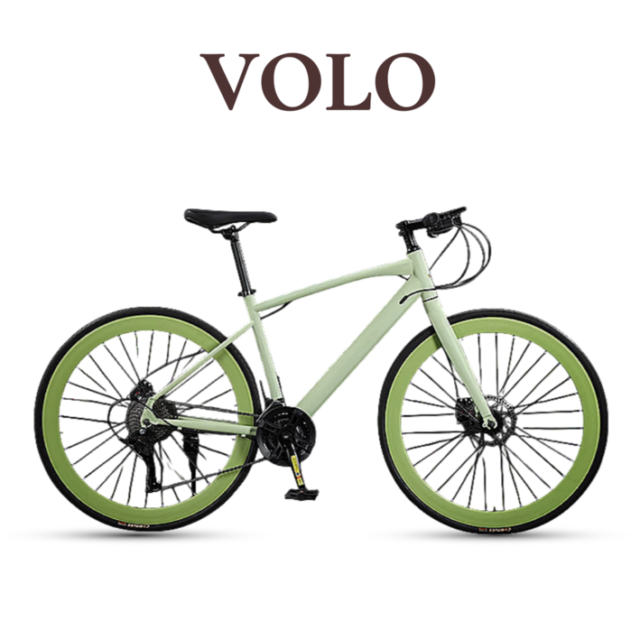 VOLO 프리미엄 로드 자전거 경량 디스크브레이크 26인치, 1개, 170cm, 24단형광그린