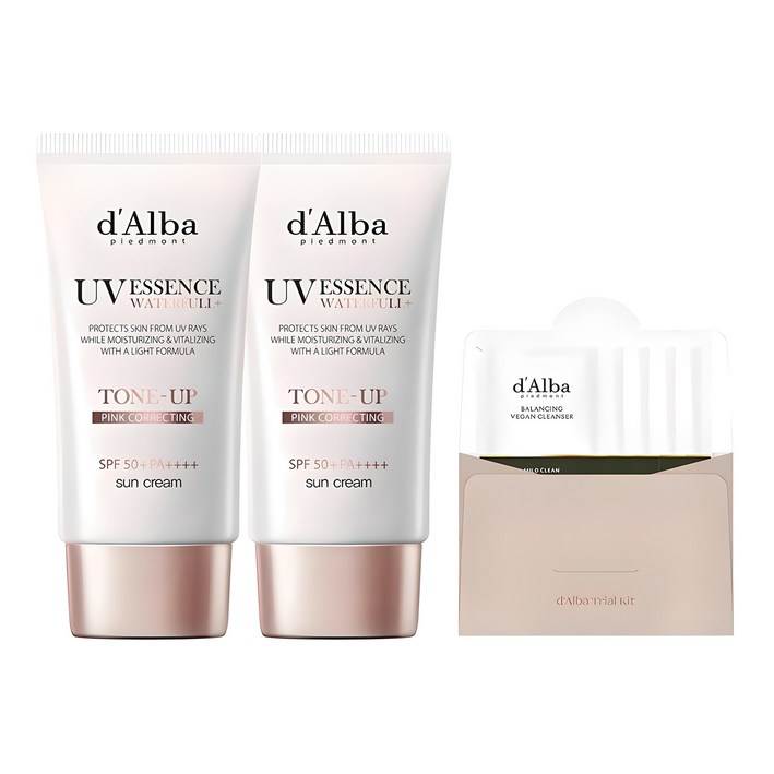 달바 워터풀 톤업 선크림 SPF 50 PA 50ml x 2p 밸런싱 비건 젤 클렌저 15ml 세트, 2개 달바 워터풀 톤업 선크림 SPF 50 PA 50ml x 2p 밸런싱 비건 젤 클렌저 15ml 세트, 2개