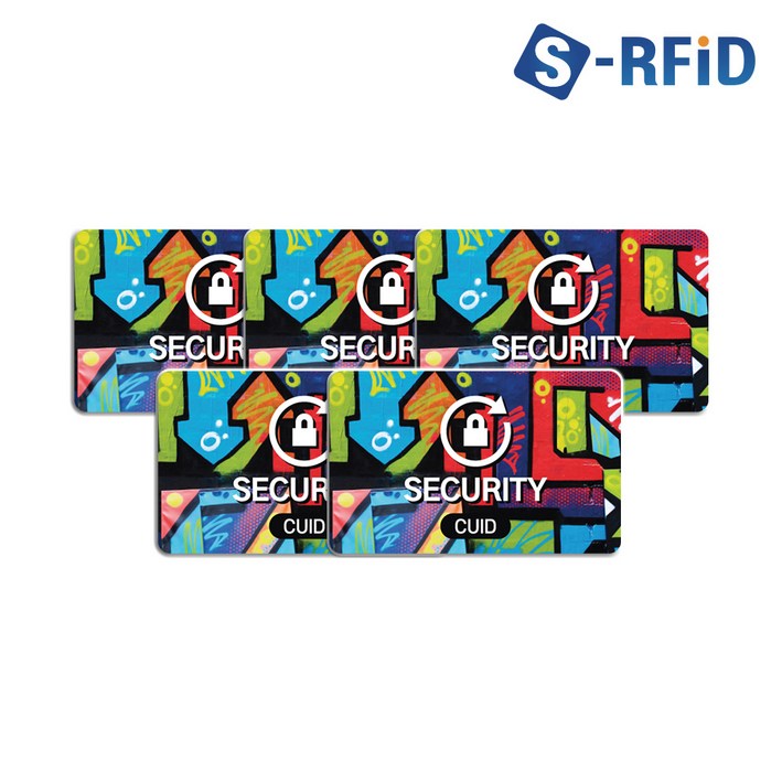 RFID PVC CUID 스티커 태그 도어락 공동현관 복사 출입, 5개, CUID PVC 사각 디자인 5개 (No.6P)