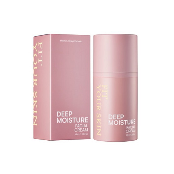 핏유어스킨 딥 모이스처 페이셜 크림 50ml 수분 보습 속건조 재생 세라마이드 판테놀 악건성 로션, 1개, 50ml