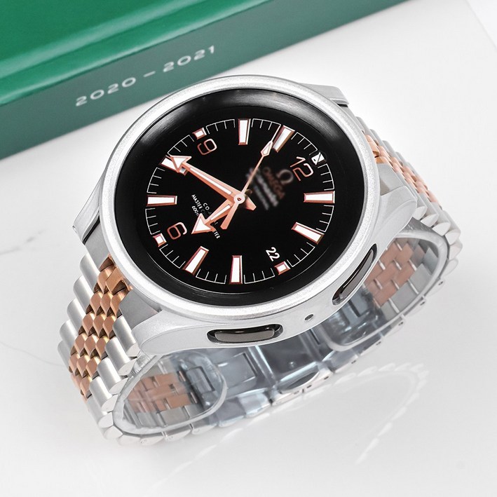 갤럭시워치5 프로 45mm 쥬빌레 날개형 메탈 스트랩, 로즈골드 콤비 바네봉툴키트, 1개