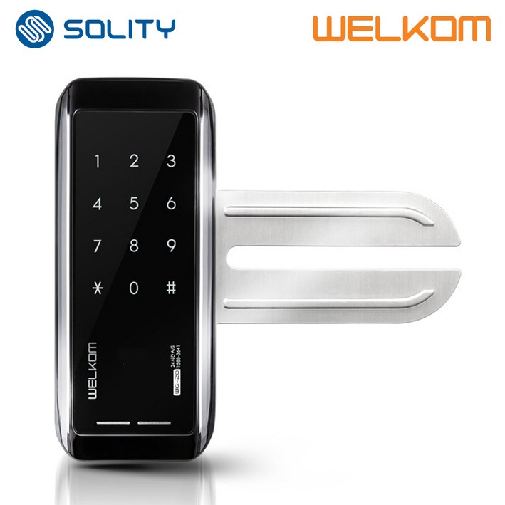 [전국설치] 솔리티 웰콤 WG-10N 단문형 번호키전용 강화유리문용 좌우수문인식(키패드자동전환) 상시문열림기능 차임벨기능 생활방수 상가 빌라 업소 매장 현관문 디지털도어락 도어록, 웰콤 WG-10N 단문형/무료설치(A지역)-월요일, 방문설치