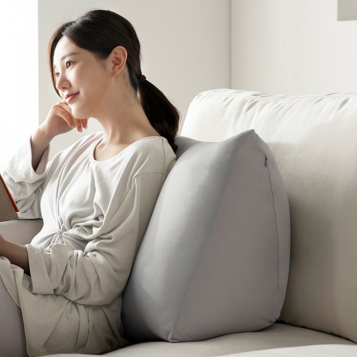 로아 프리미엄 마이크로 메쉬 원단 삼각 빵빵한 등쿠션 침대 허리쿠션 다리 베개 SGRC, 그레이SGRC 로아 프리미엄 마이크로 메쉬 원단 삼각 빵빵한 등쿠션 침대 허리쿠션 다리 베개 SGRC, 그레이SGRC