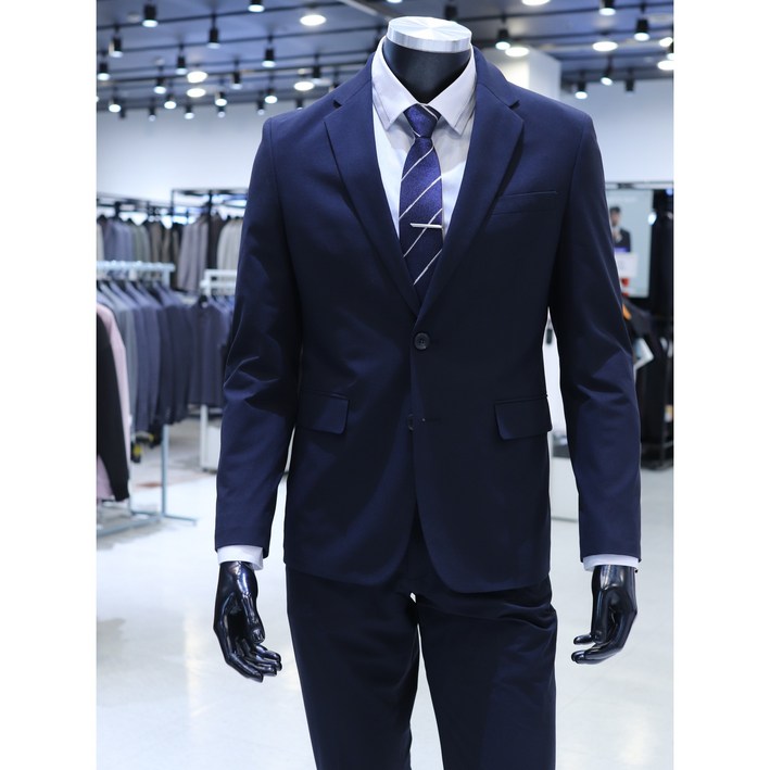 STCO 네이비 슬림핏 파워스트레치 수트 정장 SSJUCB2SET
