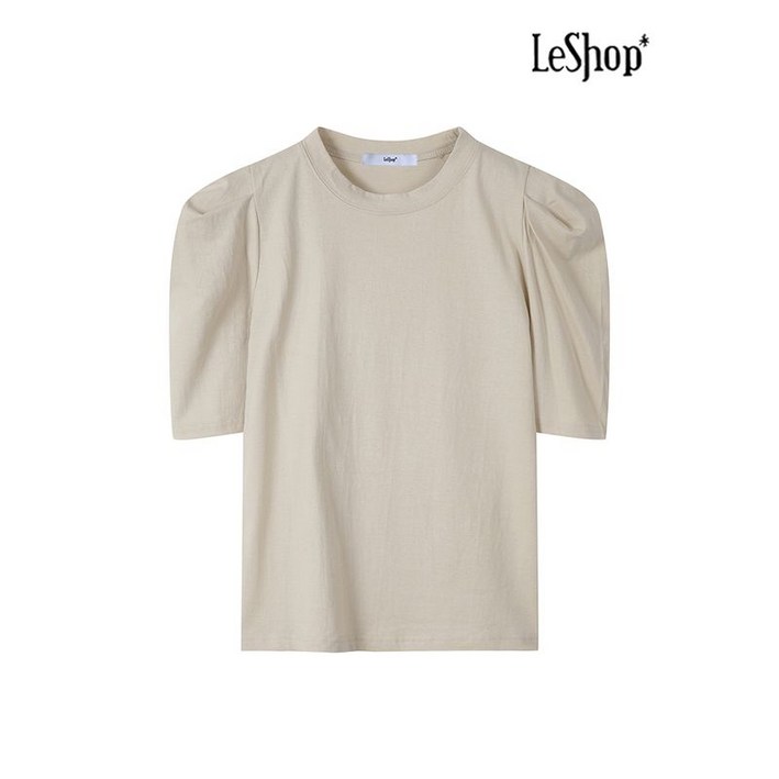 르샵 소매 퍼프 디테일 반팔 티셔츠  BP4TS004A