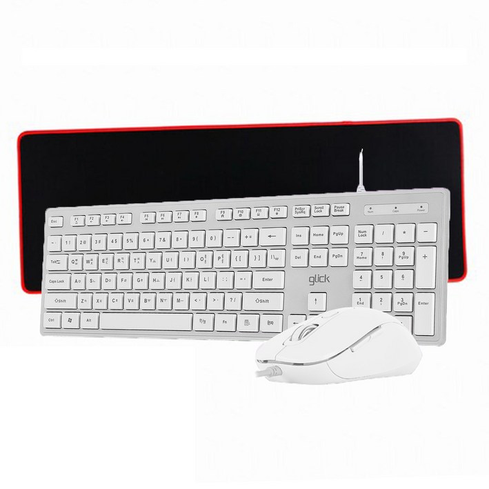 지클릭커 GMK300 COMBO 슬림 유선 키보드마우스 세트 멤브레인 with 장패드