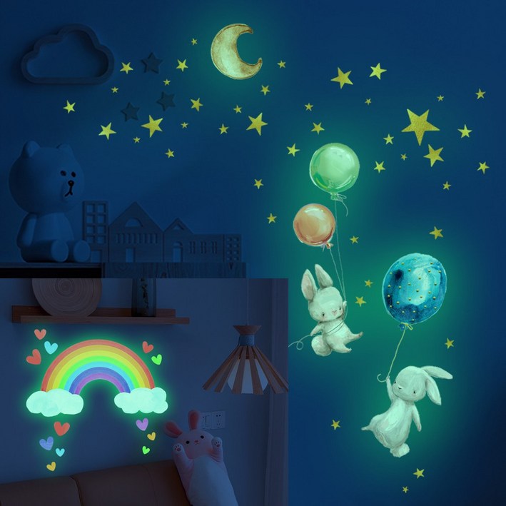 데이즈인 야광스티커 방꾸미기 인테리어 원룸꾸미기 데코 창문 벽지 천장 포인트 시트지