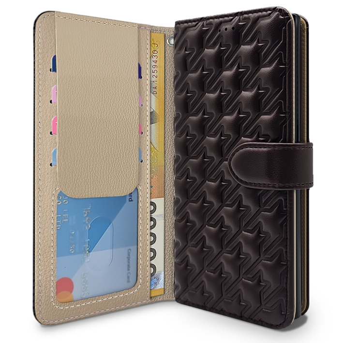 아리움스타 메이폴 퀼팅 가죽 지갑 카드 다이어리 핸드폰 케이스