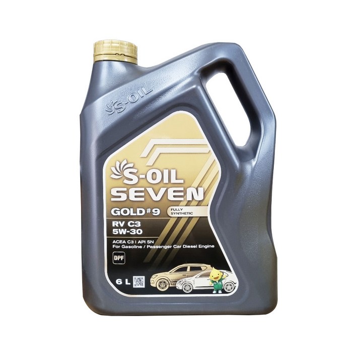 에스오일 S오일 9 RV C3 5w30 가솔린 엔진오일, 에스오일9 RV C3 5w306L, 1개 에스오일 S오일 9 RV C3 5w30 가솔린 엔진오일, 에스오일9 RV C3 5w306L, 1개