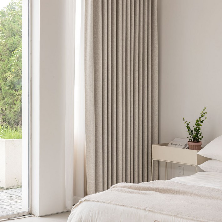 사라하우스 99.99 빛차단 암막커튼 핀형 레일형