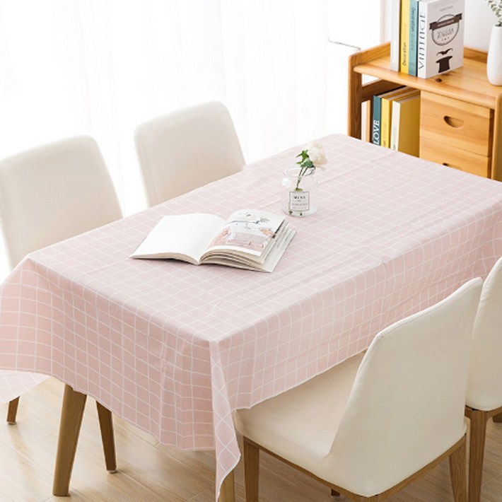 요롬코롬 체크패턴 일회용 파티 테이블보