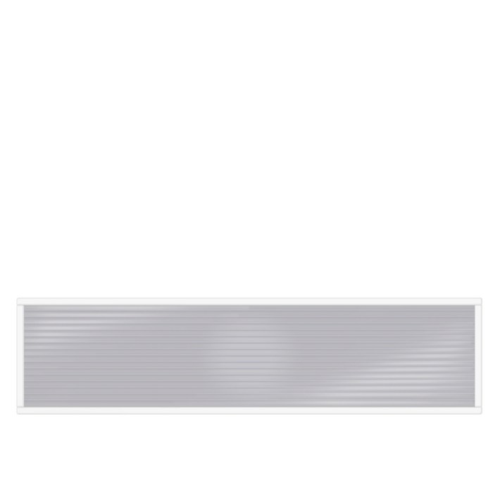 타공판닷컴 클리어 아일랜드 폴리카보네이트 파티션 가로 1200 x 120 x 300 mm, 화이트프레임, 연스모그패널