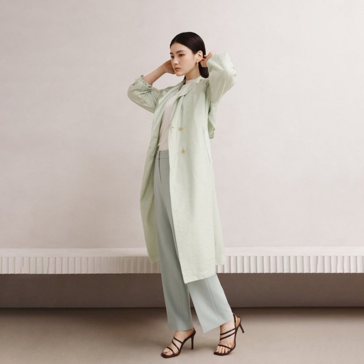 닥스DAKS 여성용 솔리드 울혼방 뒷밴딩 팬츠 DLPA4B203