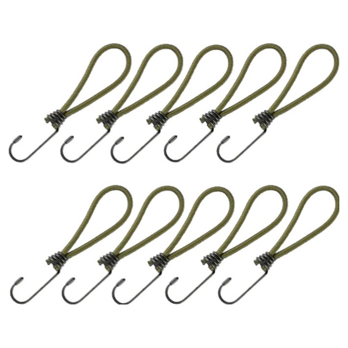 곰지홈 캠프 스트레치코드 고리형 탄성로프 싱글 10p