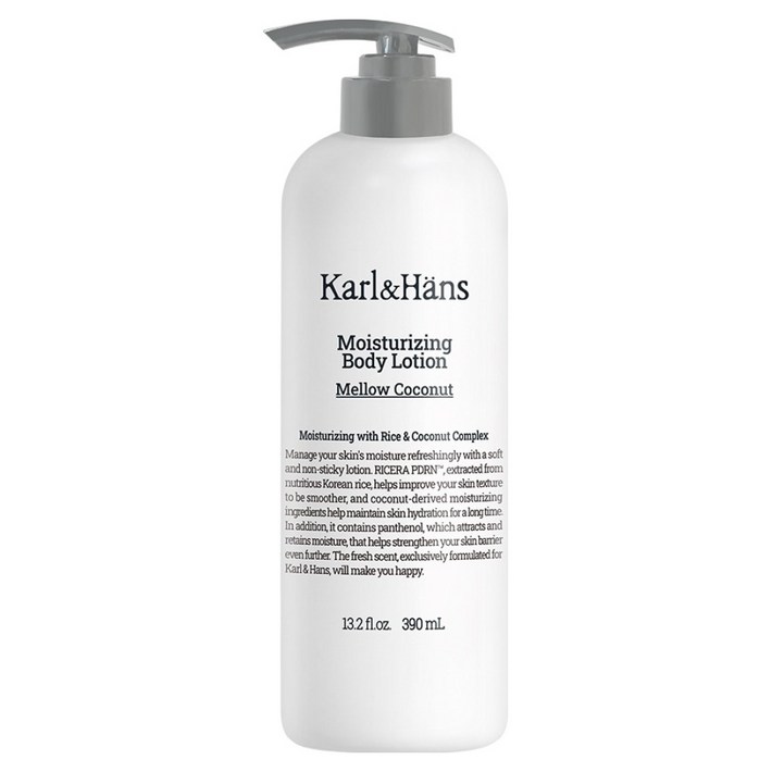 칼앤한스 모이스처라이징 바디로션 멜로우 코코넛, 1개, 390ml