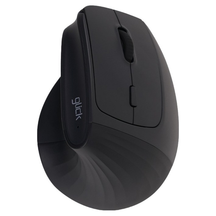 지클릭커 오피스프로 사무용 버티컬 인체공학 무소음 블루투스 무선 마우스 OP80, 블랙, OP80