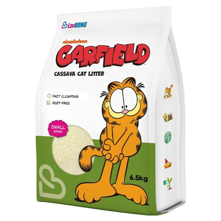 러봉 응고형 가필드 카사바 고양이 모래 그린 가는입자