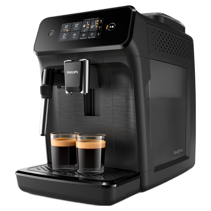 필립스 1200 전자동 에스프레소 커피머신  밀크 스팀봉, EP122019, 매트 블랙