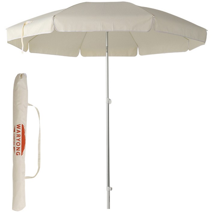 와룡물산 초경량 파라솔 받침대 미포함, 베이지