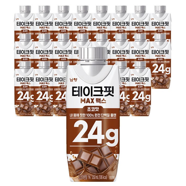 테이크핏 맥스 초코맛 드링크믹스 RTD, 250ml, 24개 테이크핏 맥스 초코맛 드링크믹스 RTD, 250ml, 24개