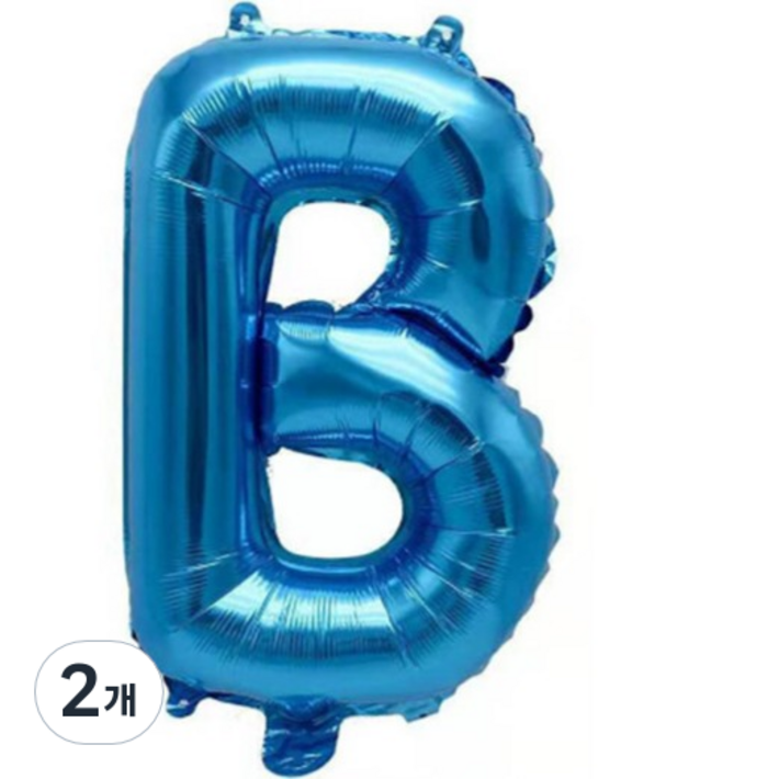 팡파티 레터링 알파벳 풍선 B 40cm, 블루, 2개