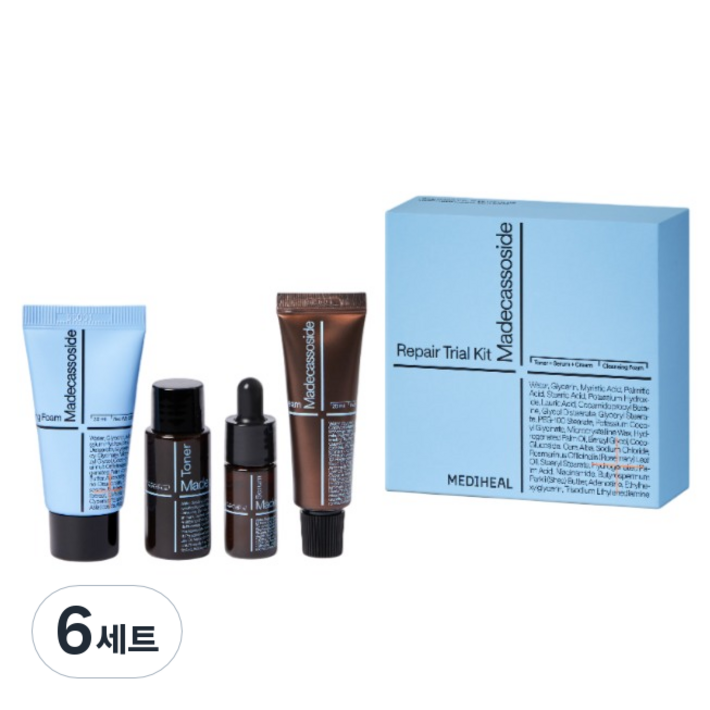 메디힐 마데카소사이드 리페어 트라이얼 키트 클렌징 폼 30ml  토너 30ml  세럼 10ml  크림 20ml 세트, 6세트