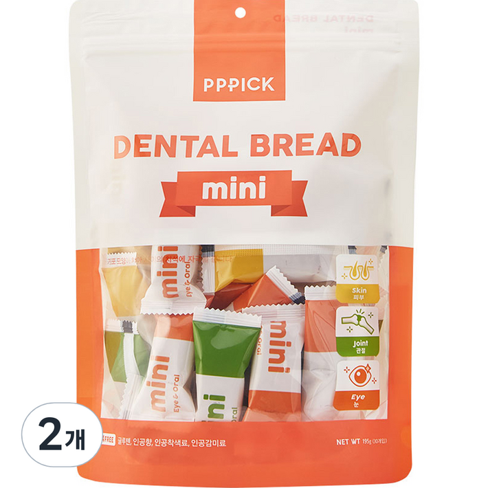 피피픽 덴탈 브래드 미니 강아지껌, 혼합맛보스웰리아피쉬콜라겐결명자, 2개, 195g 피피픽 덴탈 브래드 미니 강아지껌, 혼합맛보스웰리아피쉬콜라겐결명자, 2개, 195g