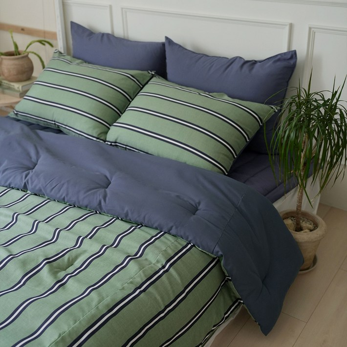 플로라침구 러닝소프트 세미마이크로 먼지없는 차렵이불  베개커버 세트