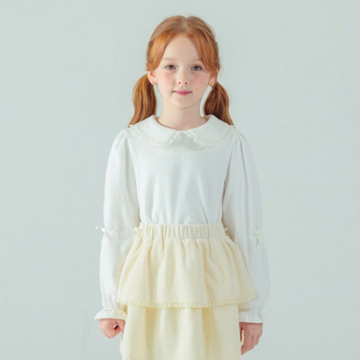 아이러브제이 리코어 레이스 카라 티셔츠