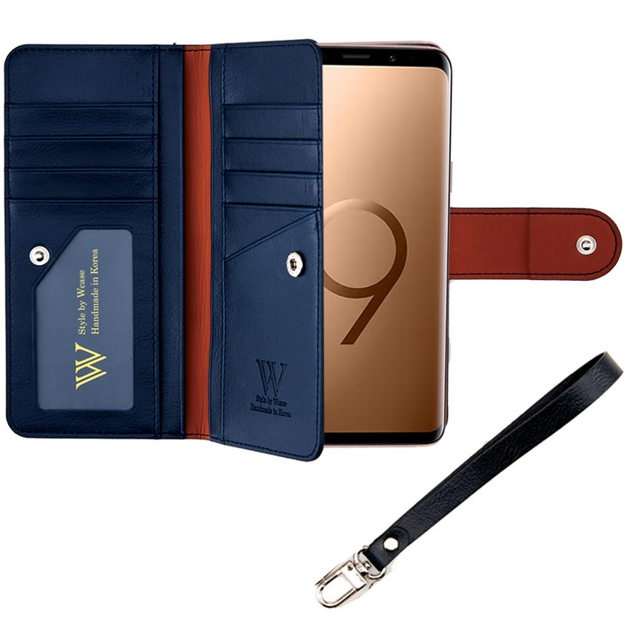 에스엠모바일 헤리티지 컬렉션 수제 카드지갑 다이어리 휴대폰 케이스  핸드 스트랩
