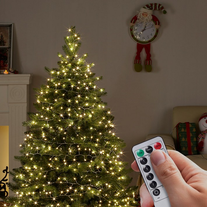 도매토피아 DOTO LED 500구 리모컨포함 실버선 USB 지네 전구 12.5m, 단일 색상, 1세트