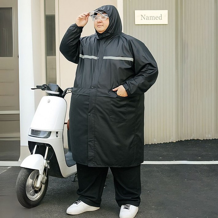 [5XL~7XL] 남녀공용 초대형 롱우비 - 폭우대비 두꺼운 방수원단 (큰사이즈 성인용) 비보뉴