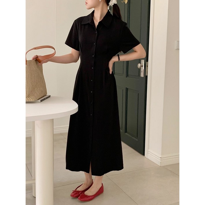 롱미니SML 에센셜 데일리 셔츠 원피스여성 여행룩 롱숏 데일리룩 출근룩 단정룩 셔츠 원피스